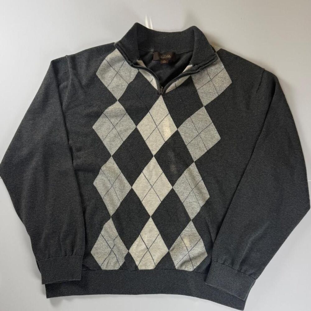 Tasso-elba Men's Grey and Black Jumper